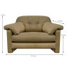 Alexander & James Duffy Lounge Armchair Leather Category B Dimensions