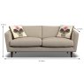 Orla Kiely Dorsey 2.5 Seater Sofa Fabric Premium Plain Dimensions