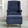Granada Armchair Fabric Navy Front View