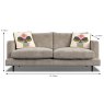 Orla Kiely Larch 2.5 Seater Sofa Fabric Premium Plain dimensions