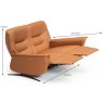 Hjort Knudsen Peterson 3 Seater Manual Reclining Sofa Soleda Leather dimensions