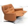 Hjort Knudsen Peterson 2 Seater Electric Reclining Sofa Soleda Leather dimensions
