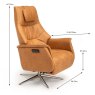 Hjort Knudsen Julian Electric Reclining Medium Armchair Soleda Leather dimensions