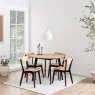 Roxby 4 Person Round Dining Table Oak