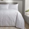 Serene Avery Stripe Reversible Super King Duvet Cover Set White