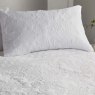Serene Avery Stripe Reversible Super King Duvet Cover Set White