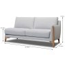 Almere Modular 2 Seater Sofa Arm RHF Fabric 30 Dimensions