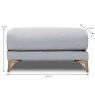 Almere Medium Footstool Fabric 30 Dimensions