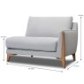 Almere Modular 1.5 Seater Arm RHF Fabric 30 Dimensions