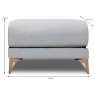 Almere Small Footstool Fabric 30 Dimensions