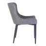 Vancouver Dining Chair Faux Leather Grey Side
