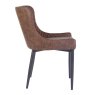 Vancouver Dining Chair Faux Leather Cognac Side