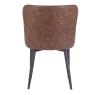 Vancouver Dining Chair Faux Leather Cognac Back