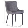 Vancouver Dining Chair Faux Leather Grey Dimensions