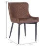 Vancouver Dining Chair Faux Leather Cognac Dimensions