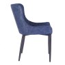 Vancouver Dining Chair Velvet Navy Side