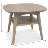 Dansk Side/Lamp Table With Shelf Oak Dimensions