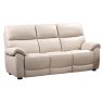 Girona 3 Seater Sofa Leather Chalk