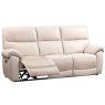 Girona Electric Reclining 3 Seater Sofa Leather Chalk