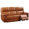 Girona Electric Reclining 3 Seater Sofa Leather Tan