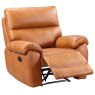 Girona Manual Reclining Armchair Leather Tan