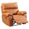Girona Electric Reclining Armchair Leather Tan