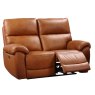 Girona Electric Reclining 2 Seater Sofa Leather Tan