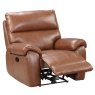 Girona Manual Reclining Armchair Leather Saddle