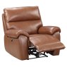 Girona Electric Reclining Armchair Leather Saddle
