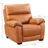 Girona Armchair Leather Tan - Measurements