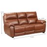 Girona 3 Seater Sofa Leather Saddle - Measurements