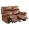 Girona Electric Reclining 2 Seater Sofa Leather Saddle