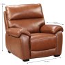 Girona Armchair Leather Saddle - Measurements