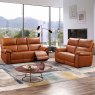 Girona 3 Seater Sofa Leather Tan - Lifestyle