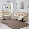 Austin Electric Reclining 3 Seater Sofa Fabric Natural Lifestyle