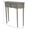 Heritage 1 Drawer Small Console Table Grey Dimensions