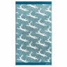 Joules Jumping Hare Hand Towel Teal Flat