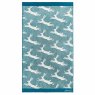 Joules Jumping Hare Hand Towel Teal Flat