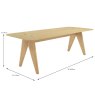 Ely 10 Person Dining Table Oak Dimensions