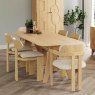 Ely Dining Chair Oak With Beige Fabric Seat Lifestyle