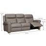 Giorgio Electric Reclining 3 Seater Sofa Leather Category 15 (S) Dimensions