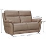 Marconia 2 Seater Sofa Leather Category 15 (S) Dimensions