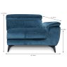 Puccini Modular 1.5 Seater Arm RHF Fabric Category 20 Dimensions