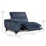 Puccini Electric Reclining Modular 1.5 Seater Arm LHF Fabric Category 20 Dimensions