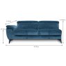 Puccini Modular 3 Seater Arm on Left Fabric Category 20 Dimensions