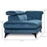 Puccini Modular 3 Seater Corner Sofa With Chaise LHF Fabric Category 20 Dimensions