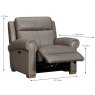 Giorgio Electric Reclining Armchair Leather Category 15 (S) Dimensions