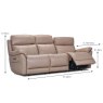 Marconia Electric Reclining Zero Gravity 3 Seater Sofa Leather Category 15(S) Dimensions