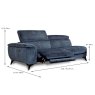 Puccini Electric Reclining Modular 3 Seater Arm LHF Fabric Category 20 Dimensions