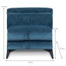 Puccini Modular 1.5 Seater No Arms Fabric Category 20 Dimensions